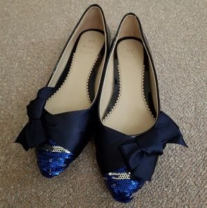 Sequined flats (leather)